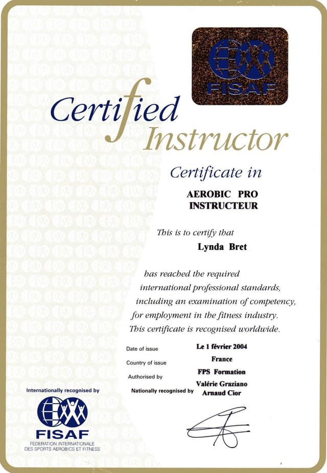 Certification Aerobic Pro