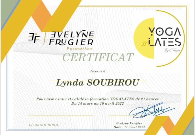 Certification Yogalates